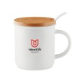 Porcelanowy kubek z bambusową pokrywką Kenya