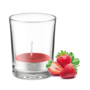 Zapachowa świeczka w świeczniku Transparent