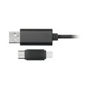 Kabel do ładowania z USB A do micro oraz typ C Cable Stand