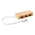3 portowy hub w obudowie bambusowej Vina
