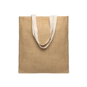 Torba z juty z bawełnianymi rączkami.
