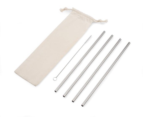 Zestaw metalowych słomek do picia ROKKO