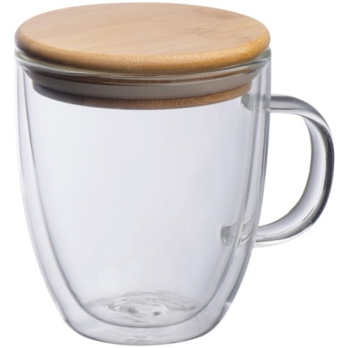 Filiżanka z bambusową przykrywką Gerthe 350 ml