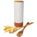 Pojemnik na makaron w zestawie z łyżkami Terracotta
