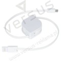 Kabel zwijany z końcówką USB oraz micro USB