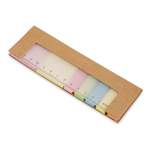 Karteczki w opakowaniu z linijką JAMES