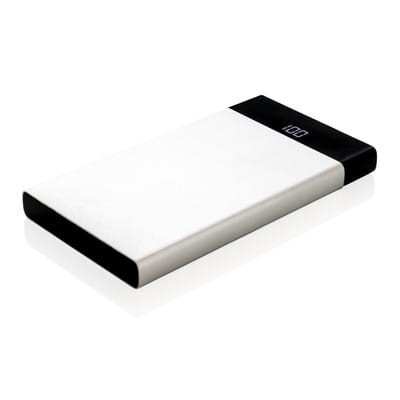 Biały Power bank z wyświetlaczem 6000 mAh