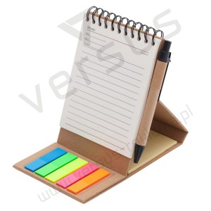 Kołonotatnik z memo i długopisem