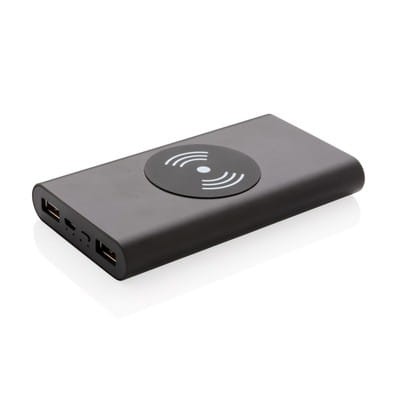 Bezprzewodowy power bank z antypoślizgową gumą 10000 mAh 