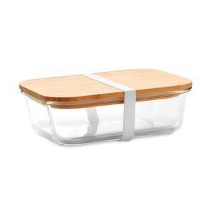 Szklany pojemnik na lunch z bambusową pokrywką Tundra Lunchbox