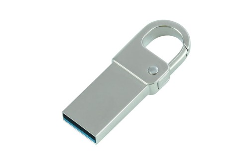 Metalowy pendrive z karabińczykiem USB 3.0 