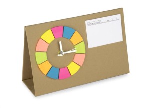 Zegar na biurko z karteczkami Posit