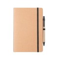 Ekologiczny notatnik A5 zamykany na gumkę z długopisem