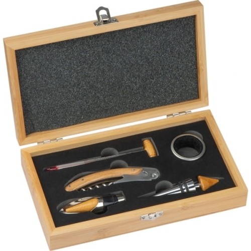 Zestaw do wina Grosetto w drewnianym pudełku