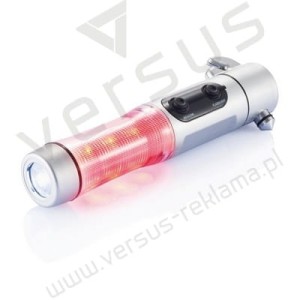 Latarka bezpieczeństwa z młotkiem