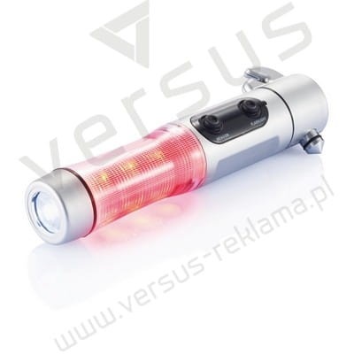 Latarka bezpieczeństwa z młotkiem