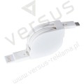 Kabel zwijany z końcówką USB oraz micro USB