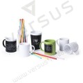Kubek 400 ml z czarnym panelem do rysowania