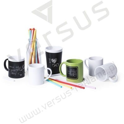 Kubek 400 ml z czarnym panelem do rysowania