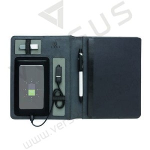 Notatnik, power bank 3000 mAh